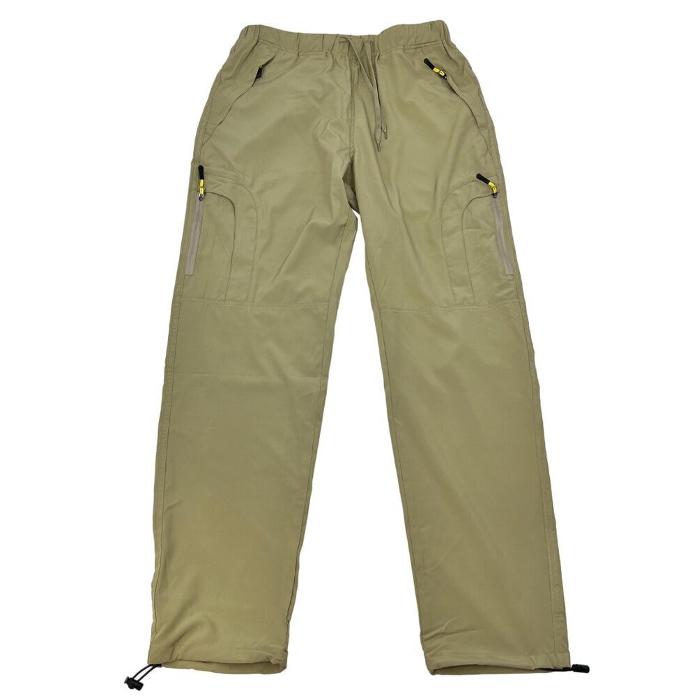 Toumett Women’s Beige Nylon Blend Lightweight Utility Cargo Pants Size Medium